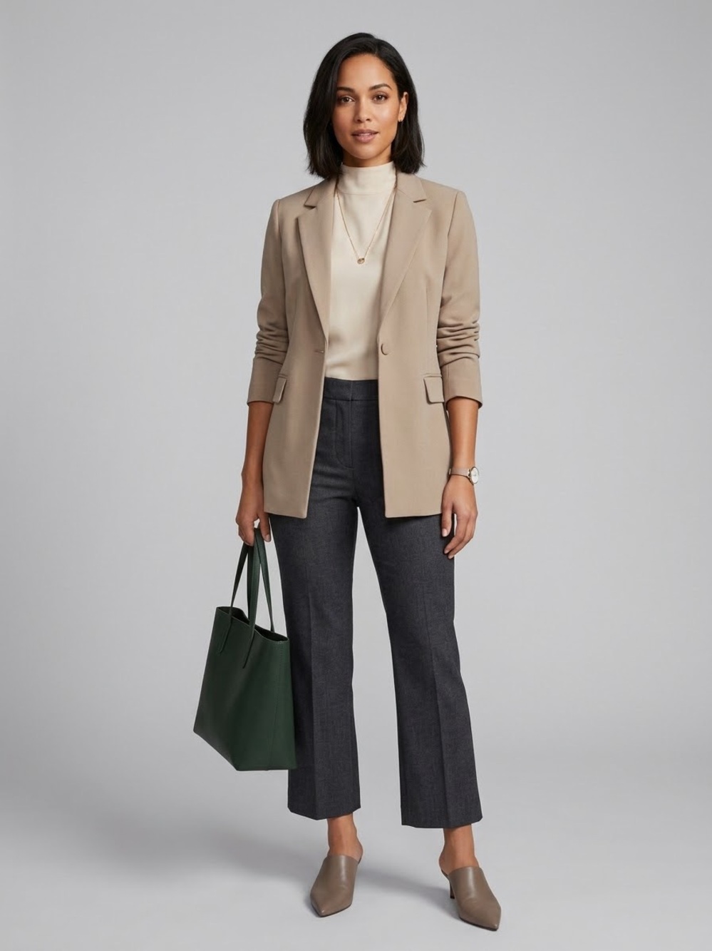 Core Competency Longline Single Button Blazer Suit Jacket NWT